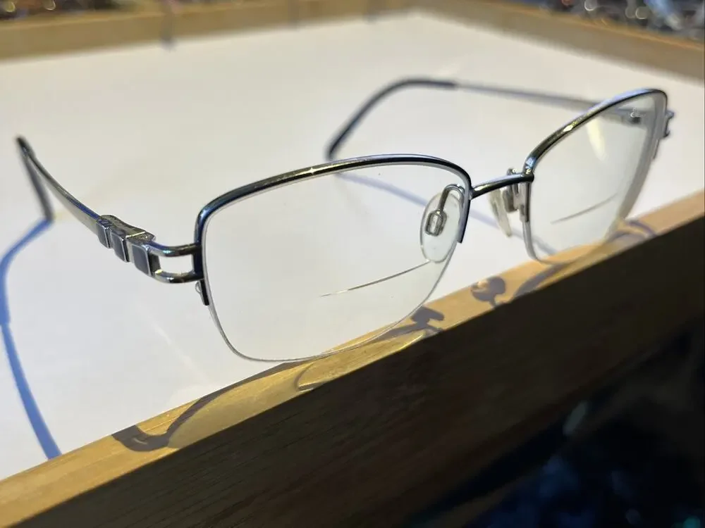 CHARMANT ARISTAR Eyeglasses AR30818 543 Blue Womens 51-17-135 Silver Frames Only